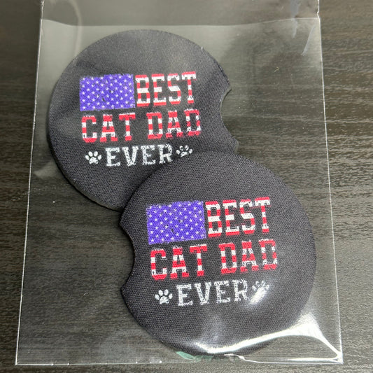 American Cat Dad Coasters